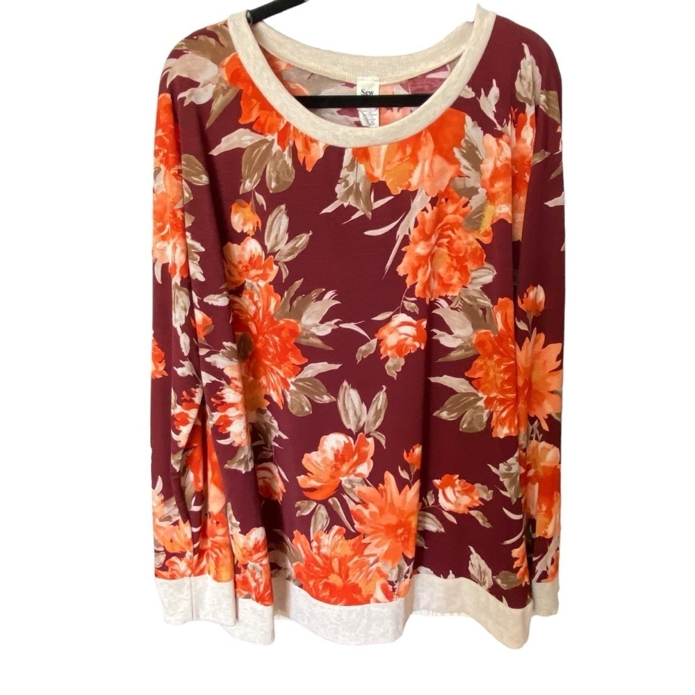 Sew In Love Women’s Boutique Long Sleeve Top Plus Size 2X Fall Floral - Picture 3 of 9